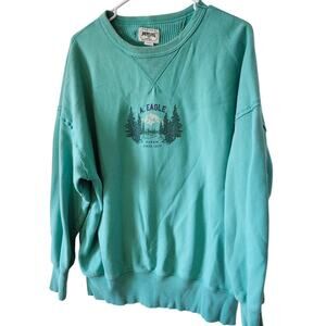 American Eagle Sm Vintage Look 1977 Mountain Pine Tree Sweater Oversized